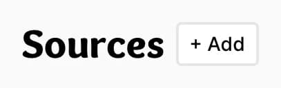 Coolify Sources page content showing a connected GitHub source with an add button